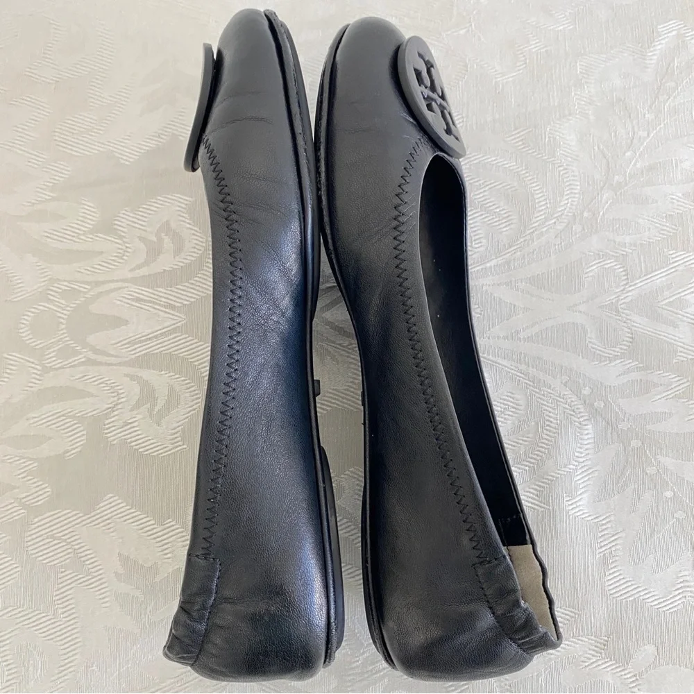 Tory Burch black leather Claire Ballet Flat